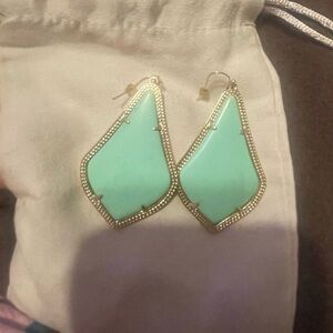 Kendra Scott large Alexandra earrings with gold frame